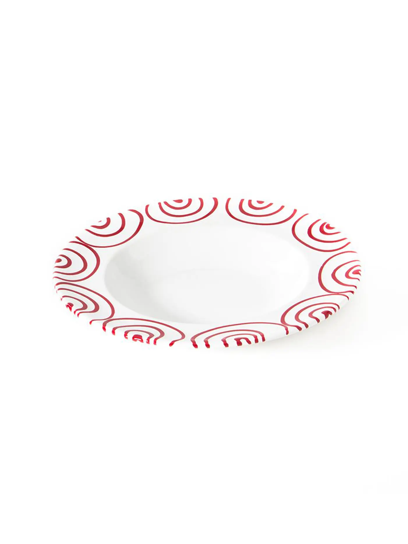 GMUNDNER KERAMIK | Suppenteller Gourmet "Rot Geflammt" 24cm | 